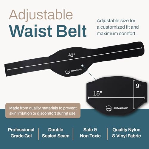 Back Pain Relief Wrap – Reusable Hot & Cold Gel Ice Pack Belt