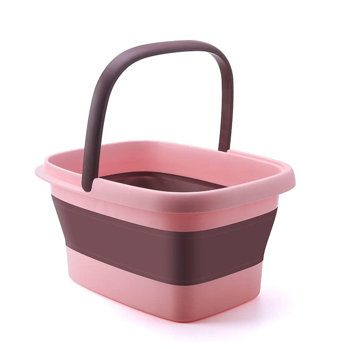 Collapsible Foot Bath with Massage Rollers – Foldable Foot Soak Tub (Blue)