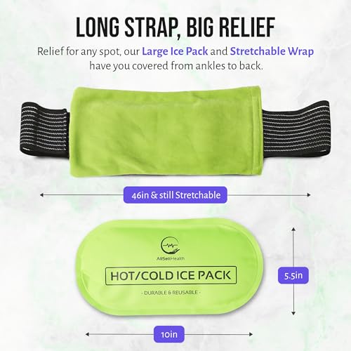 Reusable Hot & Cold Gel Ice Pack Wrap – 4 Pack Adjustable Therapy for Knees, Back & Shoulders