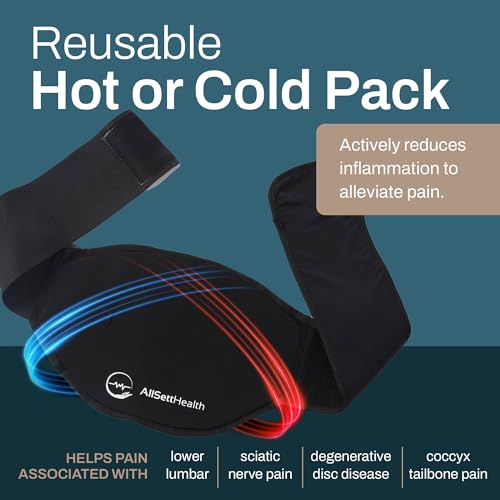 2 Pack Back Pain Relief Wrap – Reusable Hot & Cold Gel Ice Pack Belt