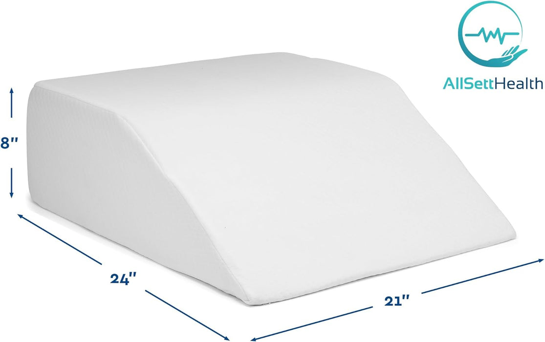 Leg Elevation Pillow – Memory Foam Wedge for Circulation & Pain Relief (White)