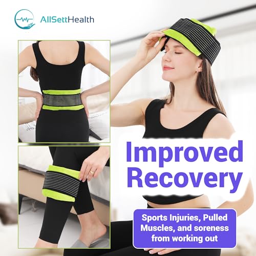 Reusable Hot & Cold Gel Ice Pack Wrap – 4 Pack Adjustable Therapy for Knees, Back & Shoulders