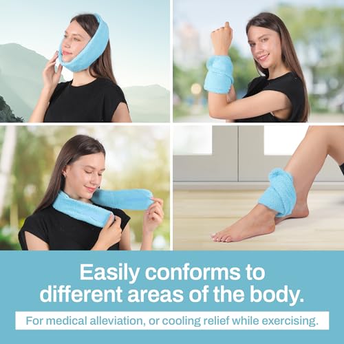 Cooling Towel with Gel Ice Pack Inserts – Reusable Cold Therapy Wrap for Neck & Body