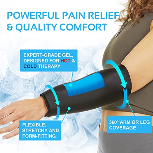 Elbow Ice Pack Wrap – Hot & Cold Compression Sleeve for Elbow, Knee & Joint Pain Relief