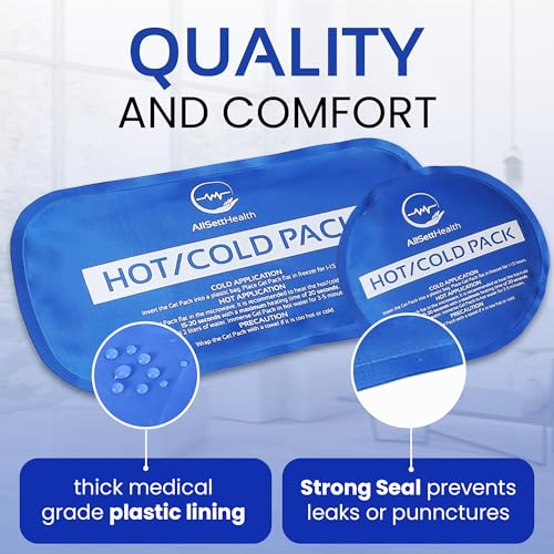 Reusable Hot & Cold Ice Packs for Injuries – 7 Pack Flexible Gel Therapy Set for Pain Relief