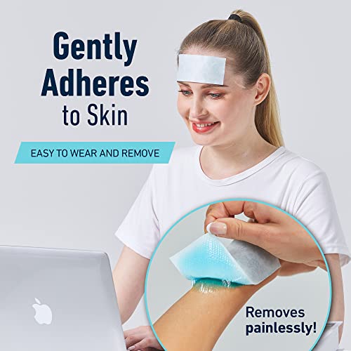 20 Pack Cooling Patches for Fever & Headache Relief – Soft Gel Migraine Cooling Sheets