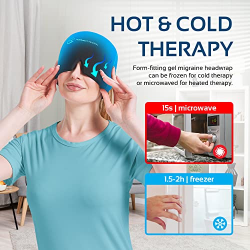 Migraine Relief Ice Cap – Hot & Cold Head Wrap