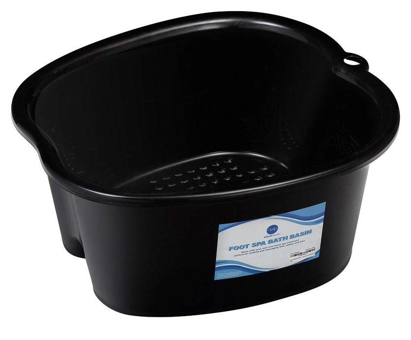 Foot Soaking Bath Basin – Extra Large Pedicure & Massage Tub (Black)