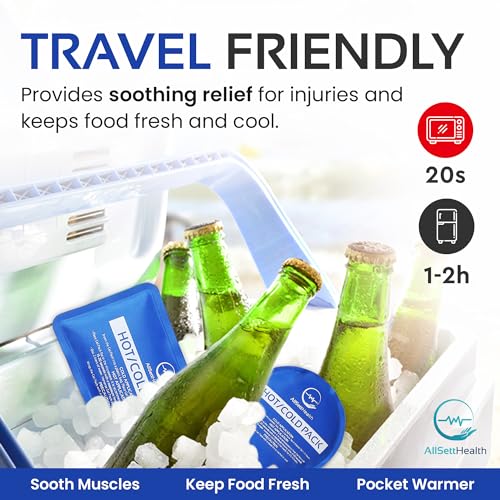 Reusable Hot & Cold Ice Packs for Injuries – 7 Pack Flexible Gel Therapy Set for Pain Relief