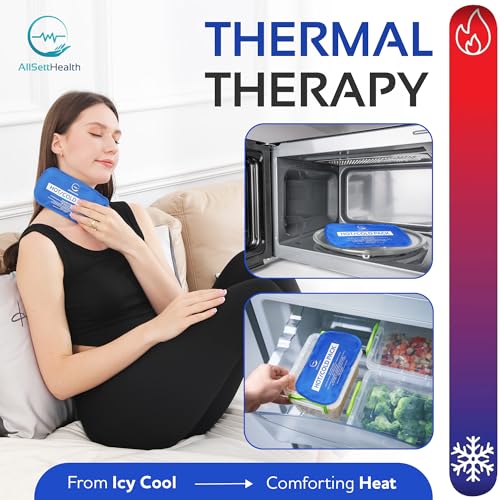 Reusable Hot & Cold Ice Packs for Injuries – 7 Pack Flexible Gel Therapy Set for Pain Relief