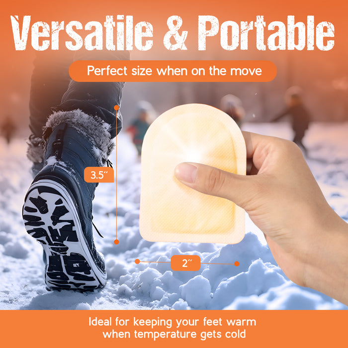 Toe Warmers for Feet – 50 Pairs (100 Self-Adhesive Warmers)
