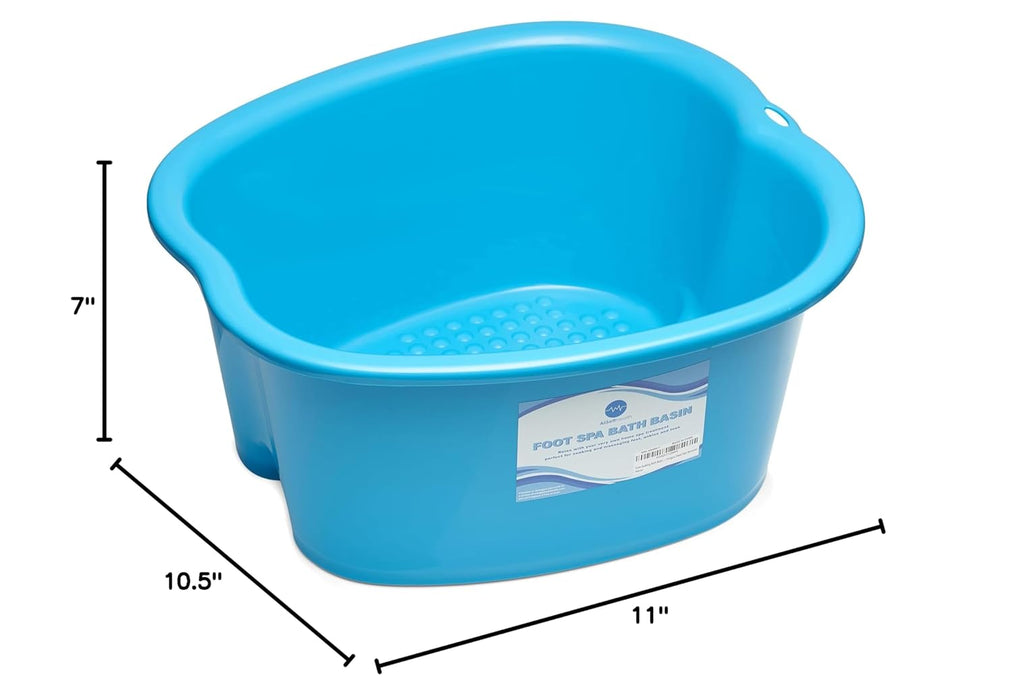 Foot Soaking Bath Basin – Extra Large Pedicure & Massage Tub (Blue)