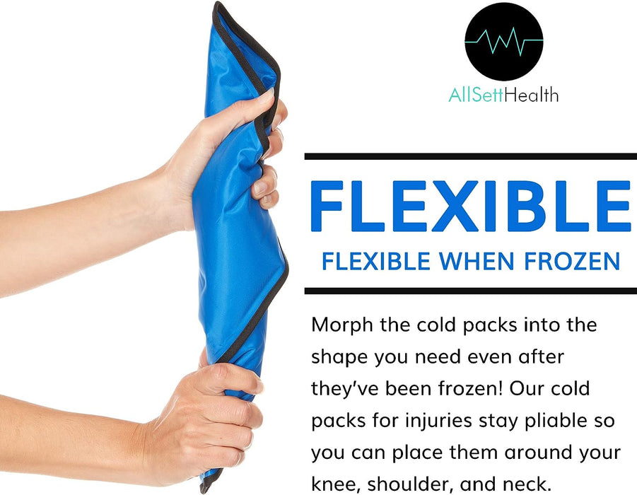 4 Pack XXL Reusable Hot & Cold Gel Ice Packs – 11 x 14.5 in