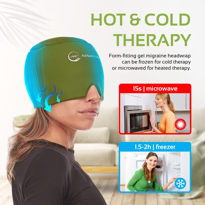 Migraine Relief Ice Cap – Hot & Cold Head Wrap
