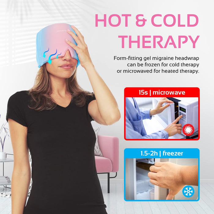 Migraine Relief Ice Cap – Hot & Cold Head Wrap