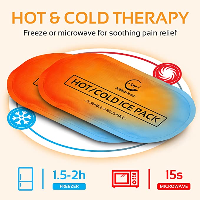 Reusable Hot & Cold Gel Ice Packs – 4 Pack Pain Relief