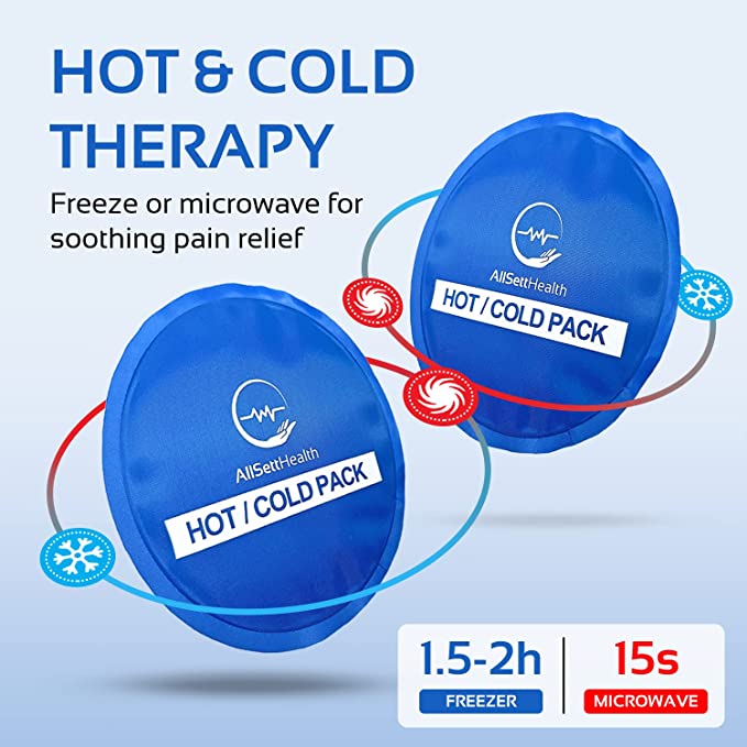Reusable Round Hot & Cold Gel Ice Packs – 5 Pack (Blue)
