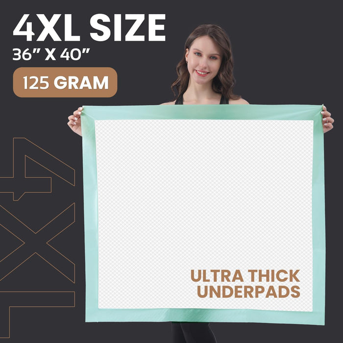 25 Disposable Incontinence Bed Pads – 36” x 40” Heavy Absorbent