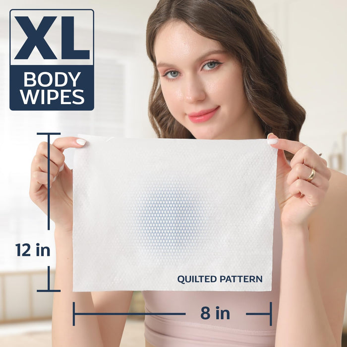 120 Shower Wipes for Adults – XL Body Wipes