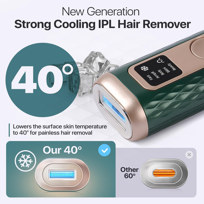 IPL Hair Removal Device with Cooling Technology – For Face & Body