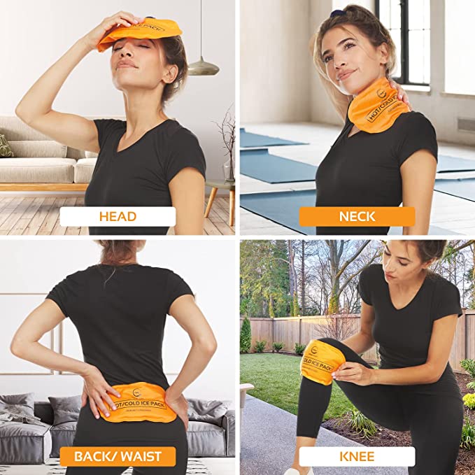 Reusable Hot & Cold Gel Ice Packs – 4 Pack Pain Relief