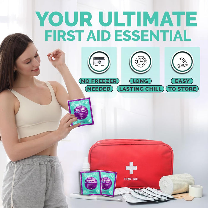 Instant Ice Cold Packs – 50 Pack Portable Cold Therapy (6” x 5”)