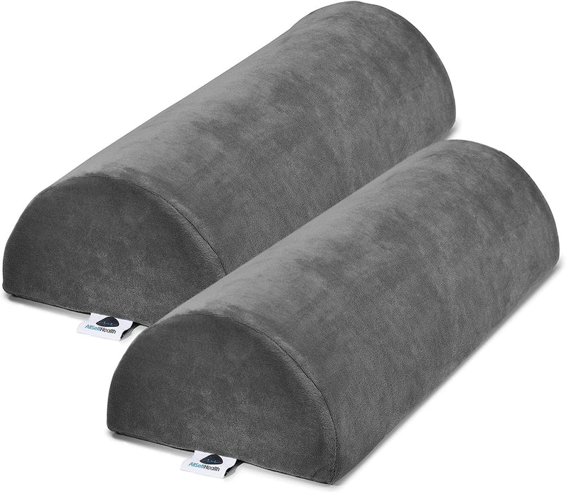 2 Pack Half Moon Bolster Pillow for Legs, Knees & Lower Back Support