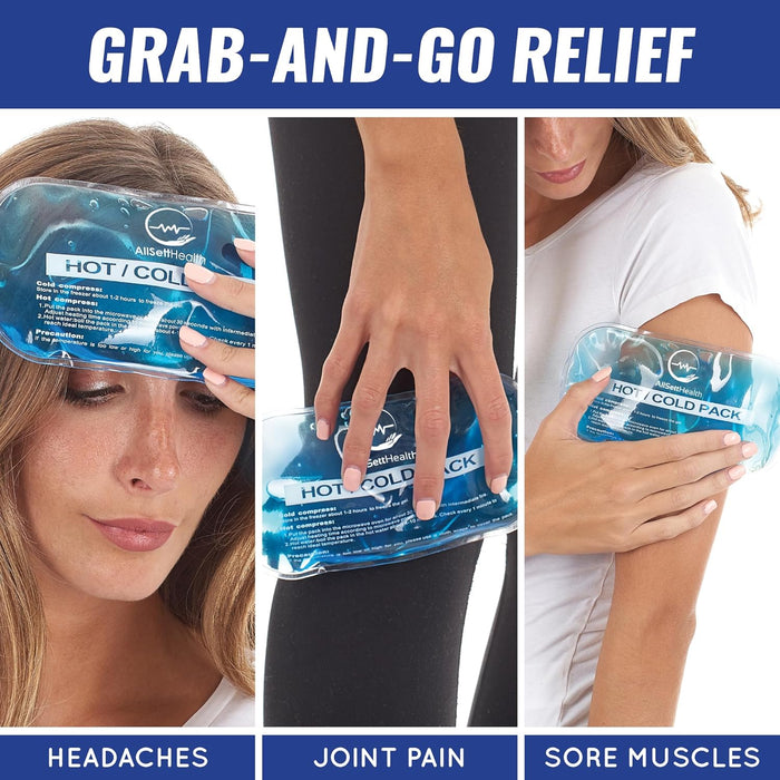 Reusable Hot & Cold Gel Ice Packs – 7 Pack Pain Relief (Blue)