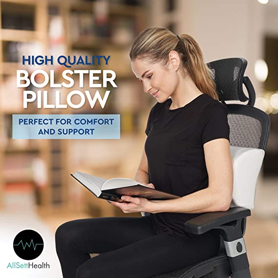 2 Pack Half Moon Bolster Pillow – Memory Foam Leg & Back Support