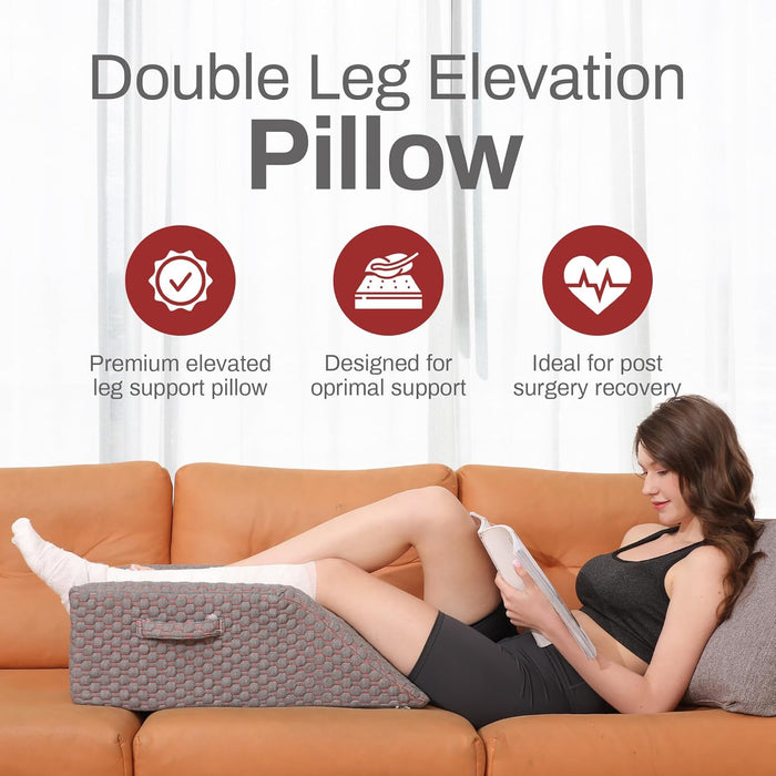 Double Leg Elevation Rest Pillow for Knee & Ankle Surgery
