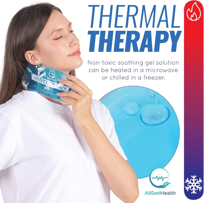 Reusable Hot & Cold Gel Ice Packs – 7 Pack Pain Relief (Blue)