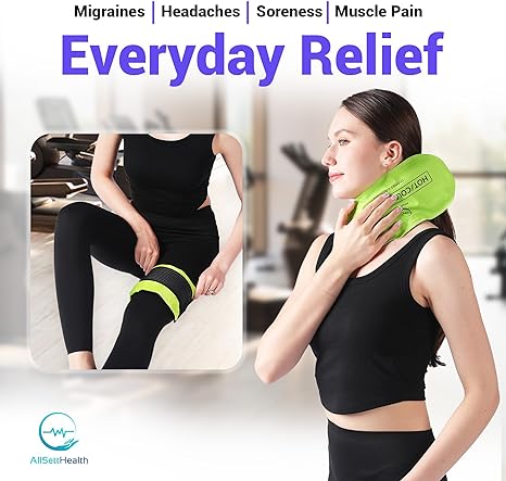 Reusable Hot & Cold Gel Ice Pack Wrap – 4 Pack Adjustable Therapy for Knees, Back & Shoulders