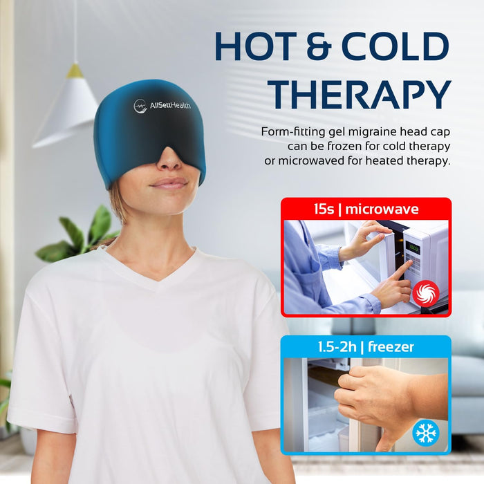 Migraine Relief Ice Cap – Hot & Cold Head Wrap