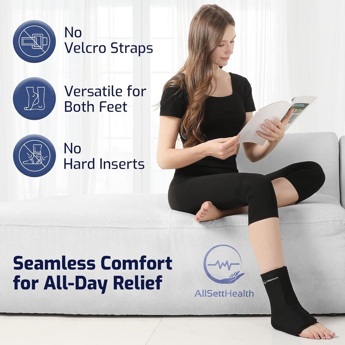 Ankle Ice Pack Wrap for Swelling – Hot & Cold Therapy (L/XL)