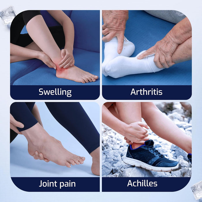 Ankle Ice Pack Wrap for Swelling – Hot & Cold Therapy (L/XL)