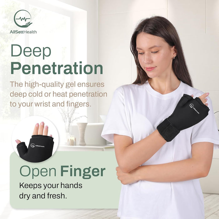 Hand Ice Pack Glove for Thumb & Wrist – Reusable Hot & Cold Therapy