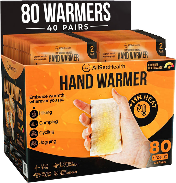Hand Warmers – 40 Pairs Air Activated Heat Packs