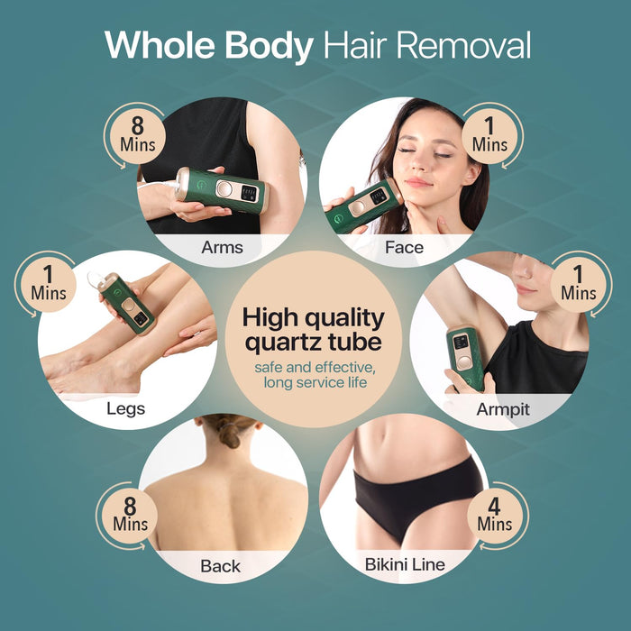 IPL Hair Removal Device with Cooling Technology – For Face & Body