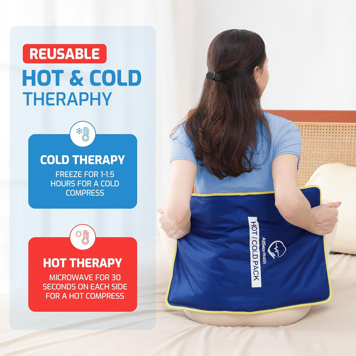 Extra Large Reusable Gel Ice Pack – Hot & Cold Therapy for Back & Injury Relief (23” x 15”)