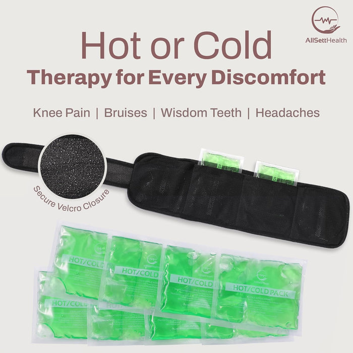 Reusable Knee Ice Pack Wrap – Hot & Cold Gel Therapy (8 Pack)