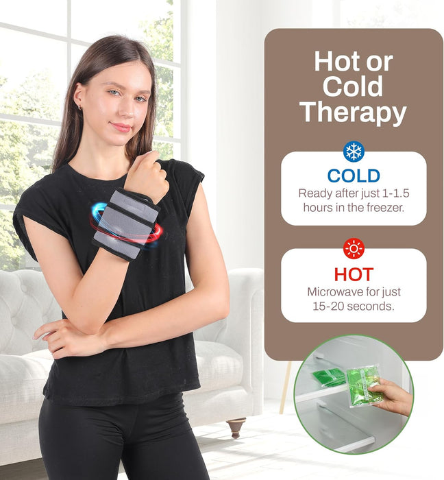 Reusable Knee Ice Pack Wrap – Hot & Cold Gel Therapy (8 Pack)
