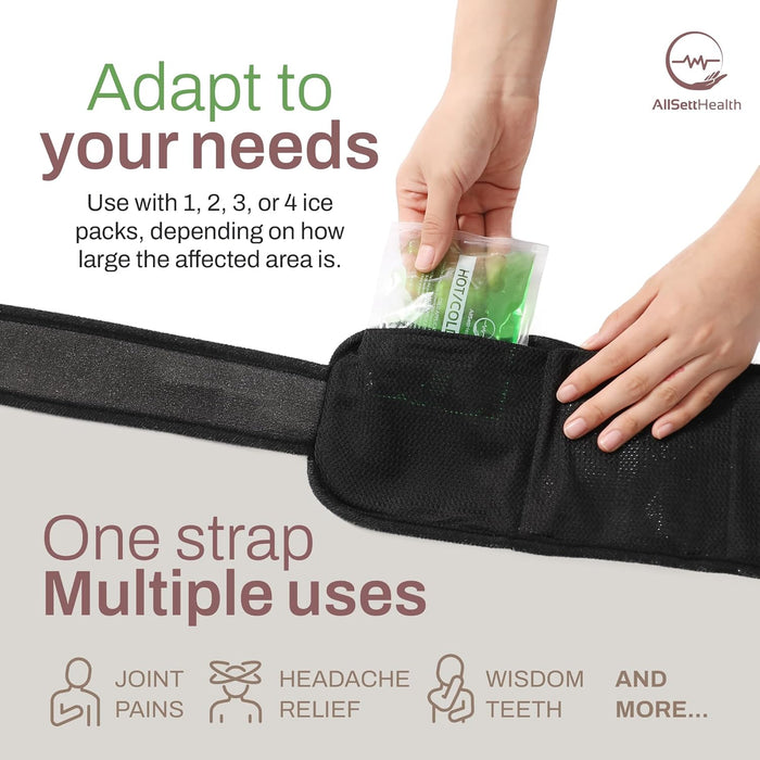 Reusable Knee Ice Pack Wrap – Hot & Cold Gel Therapy (8 Pack)