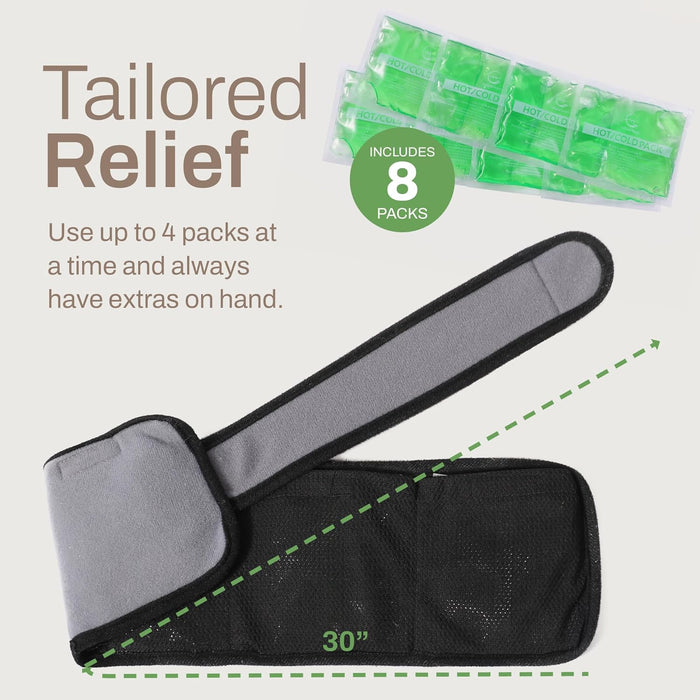 Reusable Knee Ice Pack Wrap – Hot & Cold Gel Therapy (8 Pack)