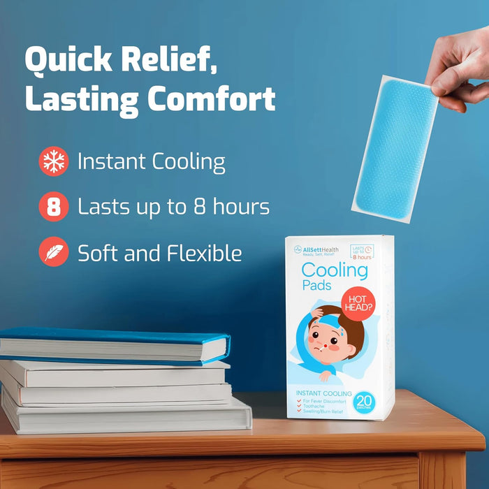 Cooling Patches for Kids – 20 Pack Fever Relief Patches (Blue)