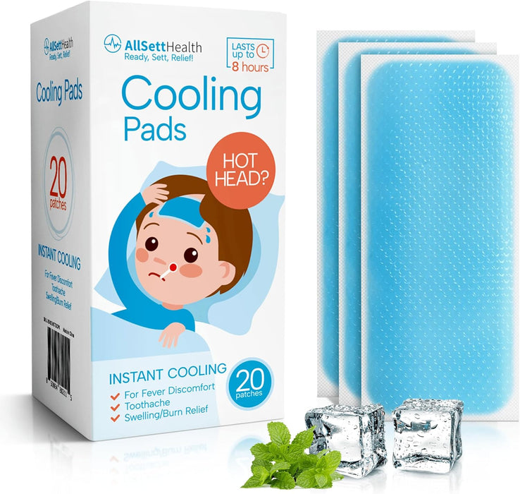 Cooling Patches for Kids – 20 Pack Fever Relief Patches (Blue)