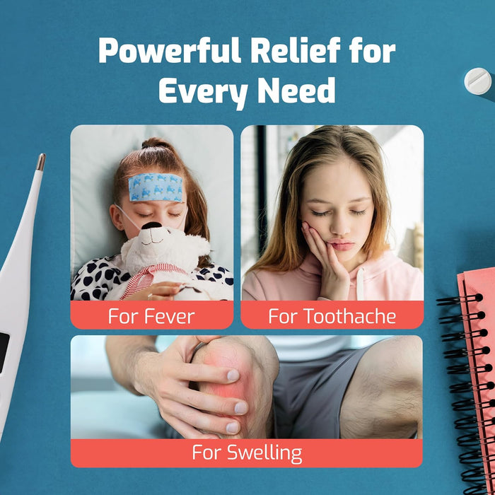 Cooling Patches for Kids – 20 Pack Fever Relief Patches (Fun Design)