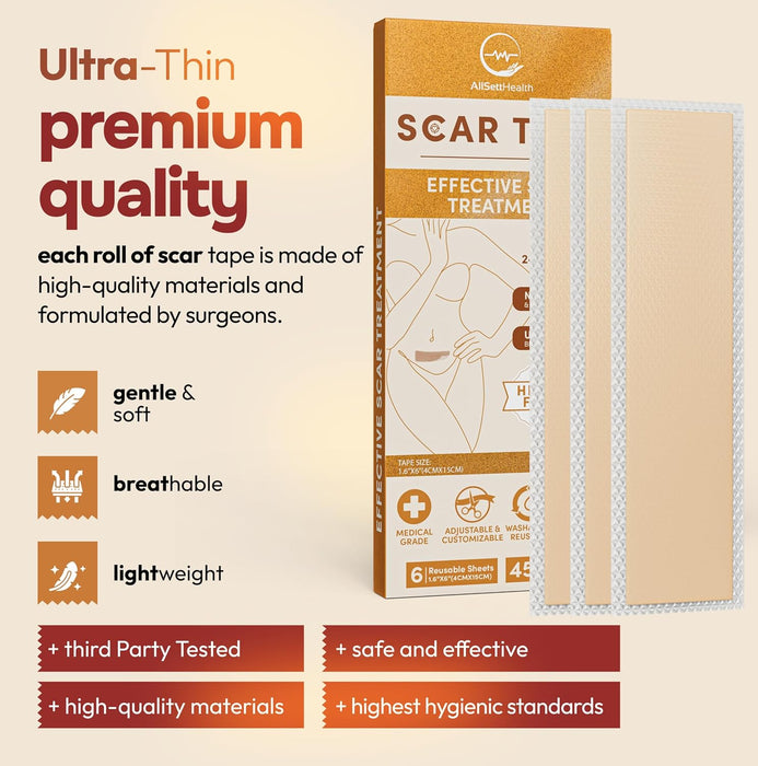 Silicone Scar Sheets – Medical Grade Reusable (6 Pack)