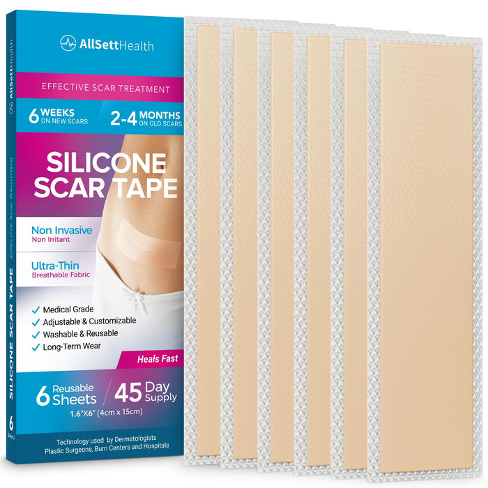 Silicone Scar Sheets – Medical Grade Reusable (6 Pack)