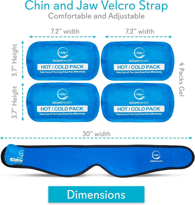 Face Ice Pack Wrap for TMJ & Jaw Relief | Hot & Cold Gel Compress Mask