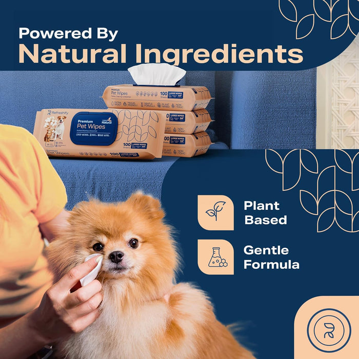 Unscented Pet Wipes for Dogs & Cats – 400 Count + 12 Travel Wipes